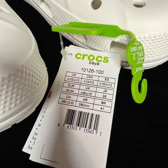CROCS White m10 w 12 NIP - Picture 2 of 4